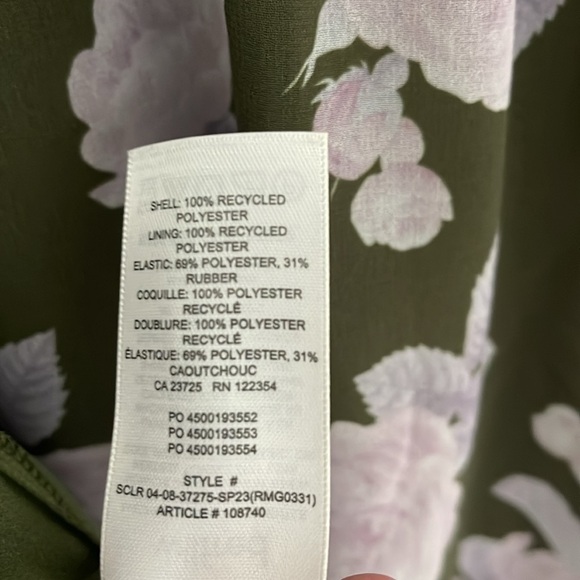 Aritzia Wilfred Wistful Dress Chiffon V-neck mini dress New Size Extra S… - Picture 9 of 9